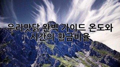 우리맛닭🍗 완벽 가이드: 온도와 시간의 황금비율✨